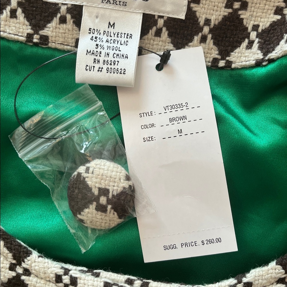 NWT Vertigo Paris Crop Jacket - Picture 7 of 8
